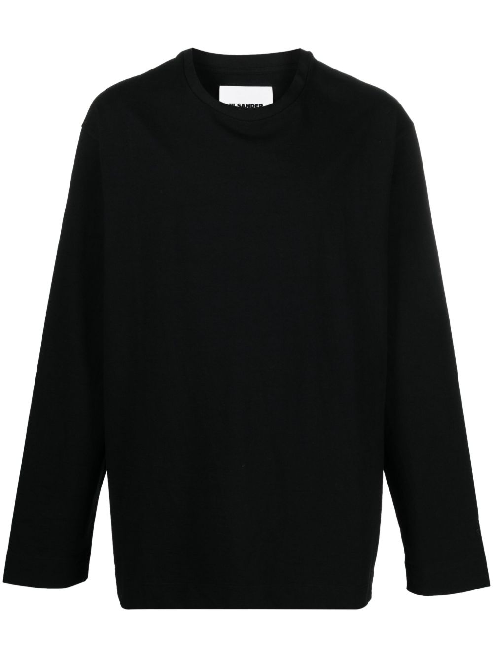 Men T-Shirts Maison-Kitsune Jil Sander side-slits Cotton T-shirt Black