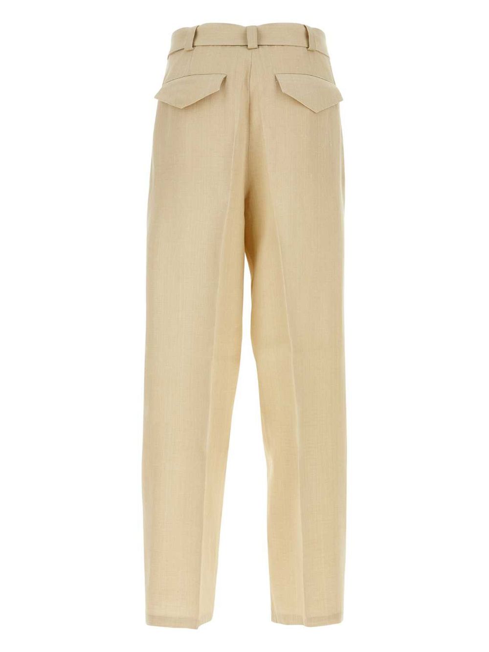 Maison-Kitsune Wide Leg Pants Men Jil Sander belted-waist wide-leg Trousers Neutrals