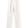 Men Loose Fit Pants Maison-Kitsune Jil Sander wide-leg Cotton Trousers Grey