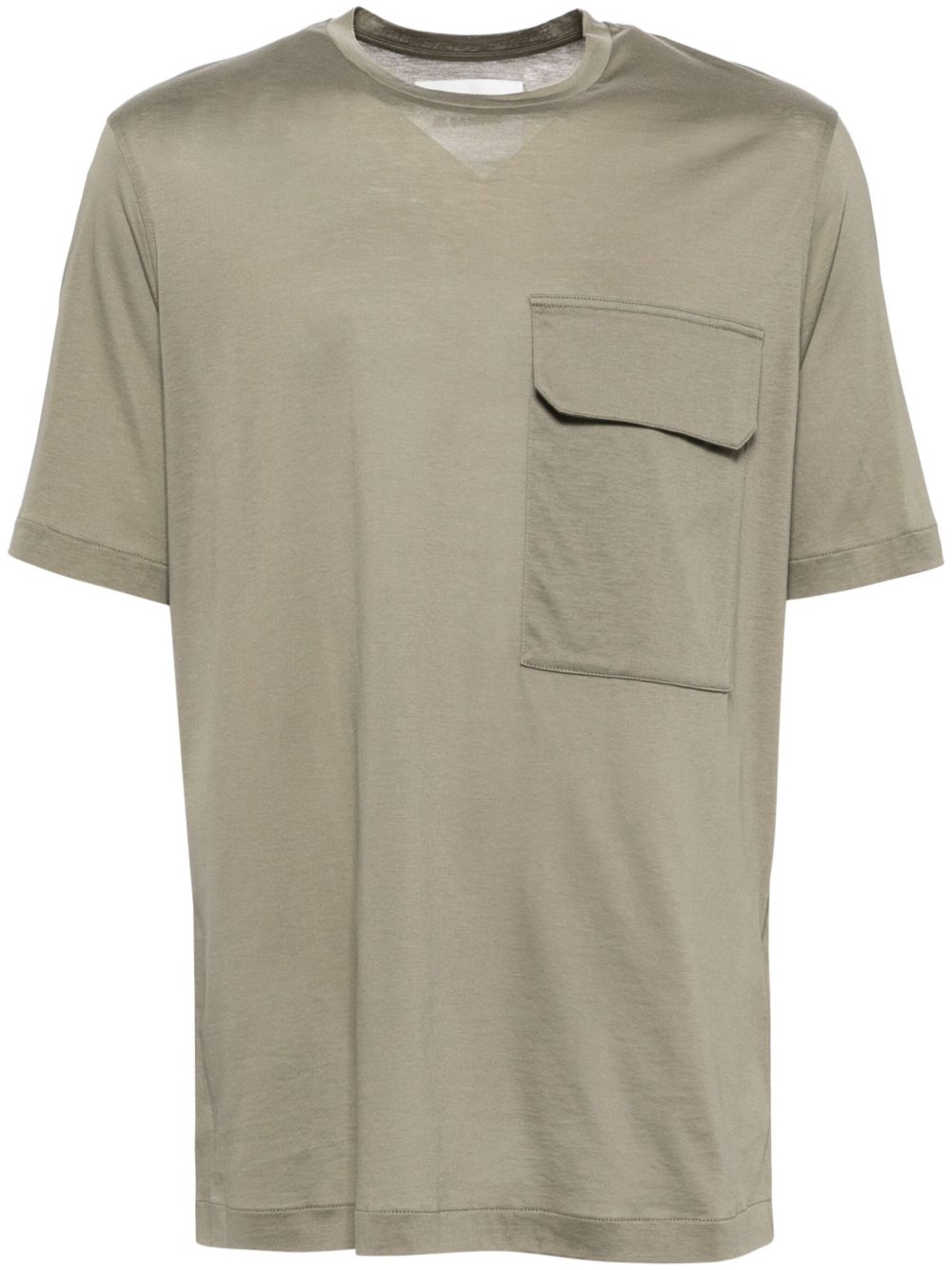 Maison-Kitsune Jil Sander Patch Pocket t-shirt Green Men T-Shirts