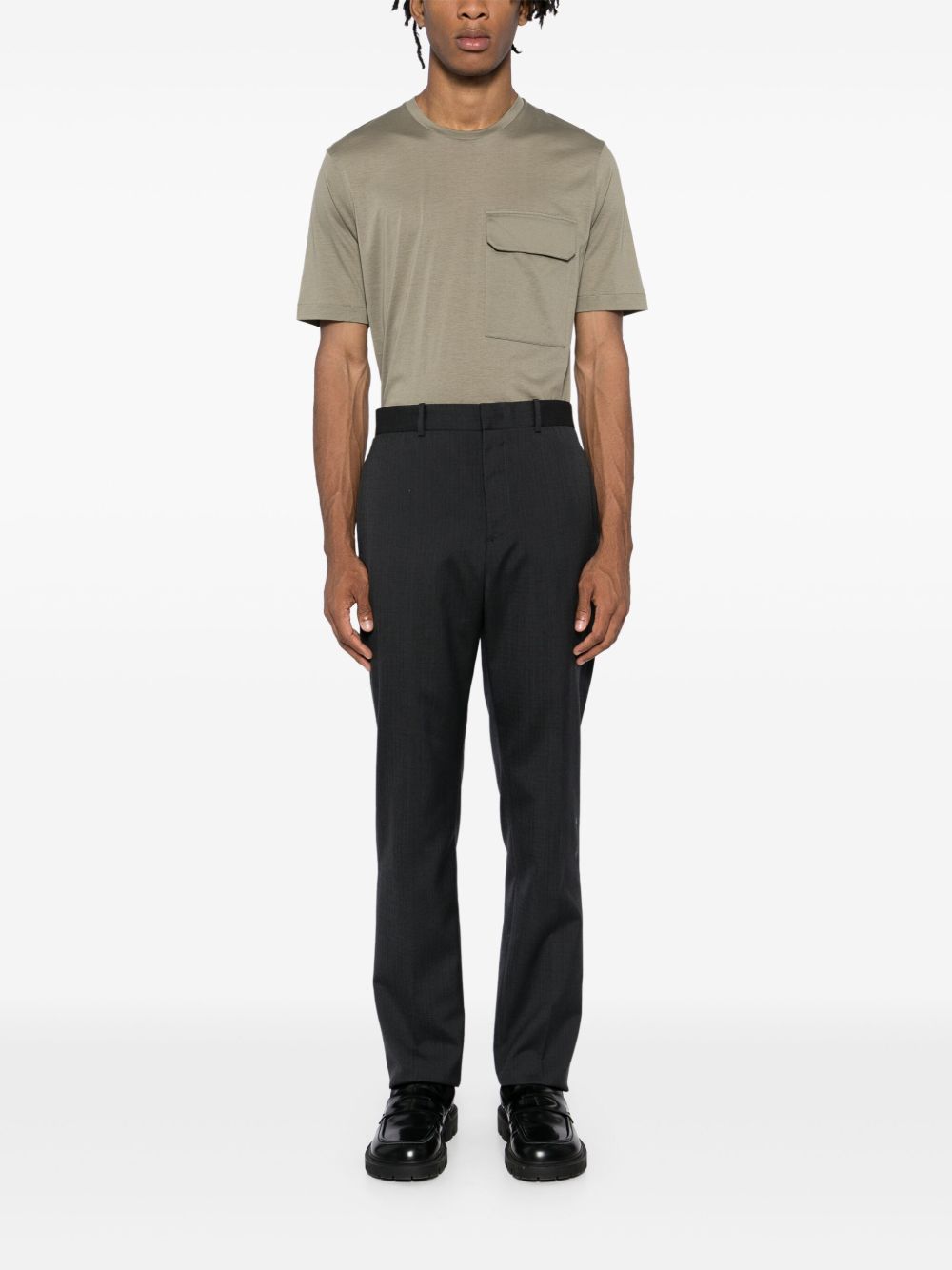 Maison-Kitsune Jil Sander Patch Pocket t-shirt Green Men T-Shirts