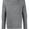 Jil Sander crew-neck Jumper Grey Men Knitted Sweaters Maison-Kitsune