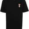 Men T-Shirts Maison-Kitsune Jil Sander mushroom-embroidered Cotton T-shirt Black