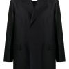 Maison-Kitsune Blazers Men Jil Sander single-breasted Wrap Blazer Jacket Black