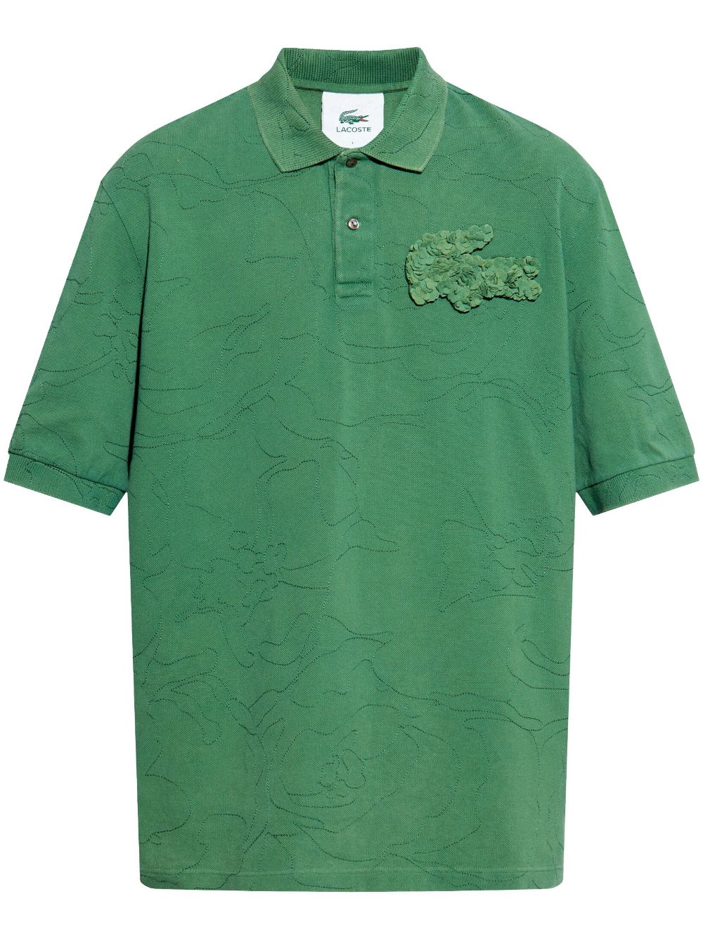 Lacoste crocodile-appliqué Polo Shirt Green Men Polo Shirts Maison-Kitsune