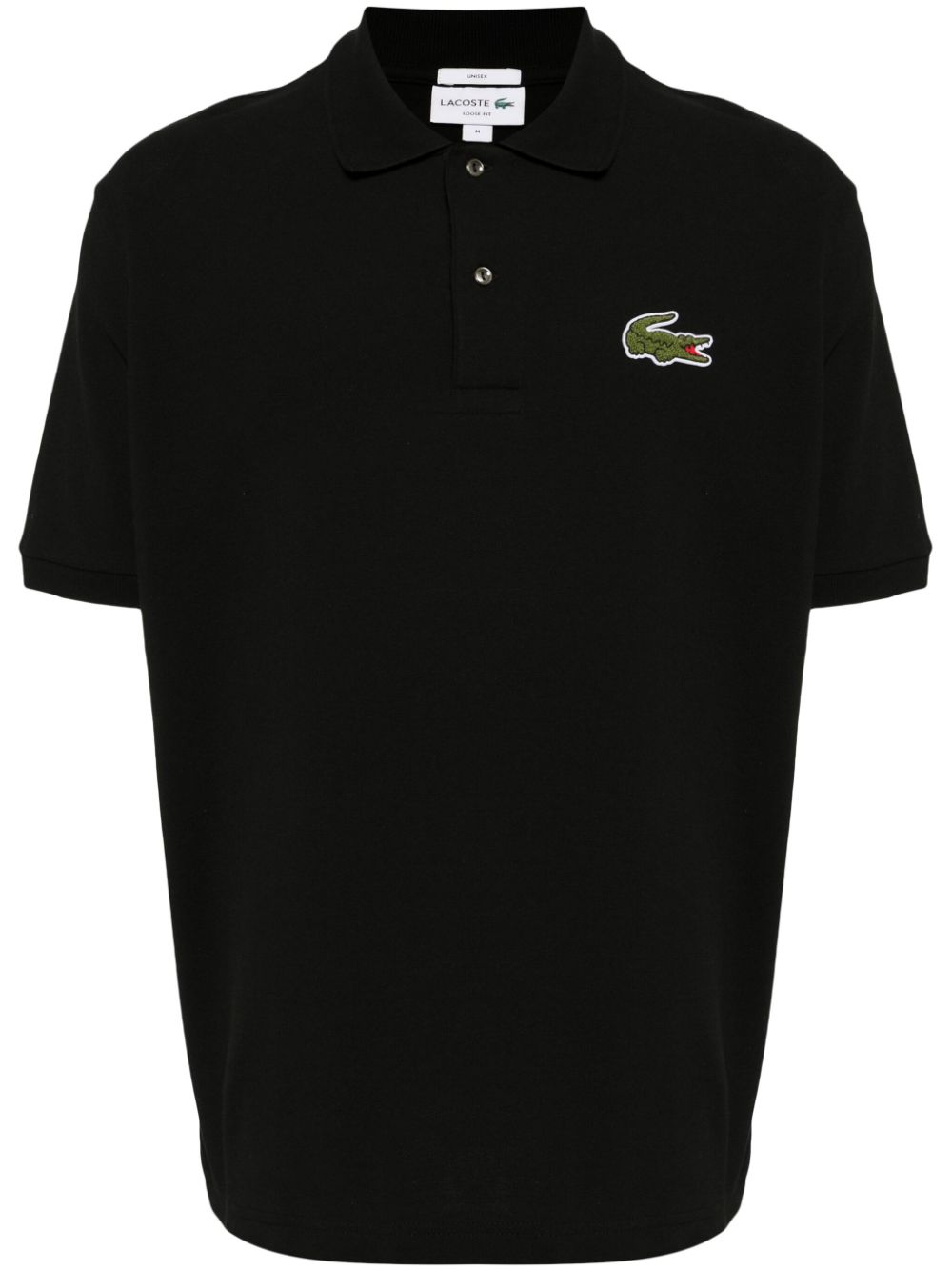 Lacoste logo-appliqué Polo Shirt Black Maison-Kitsune Men Polo Shirts