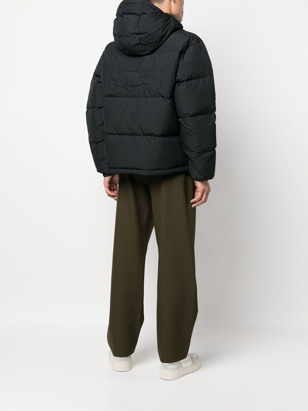 Men Down Jackets Maison-Kitsune Lacoste zip-fastening Padded Jacket Black
