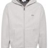 Maison-Kitsune Lacoste Loose Fit zip-up Hooded Jacket Grey Men Hooded Jackets