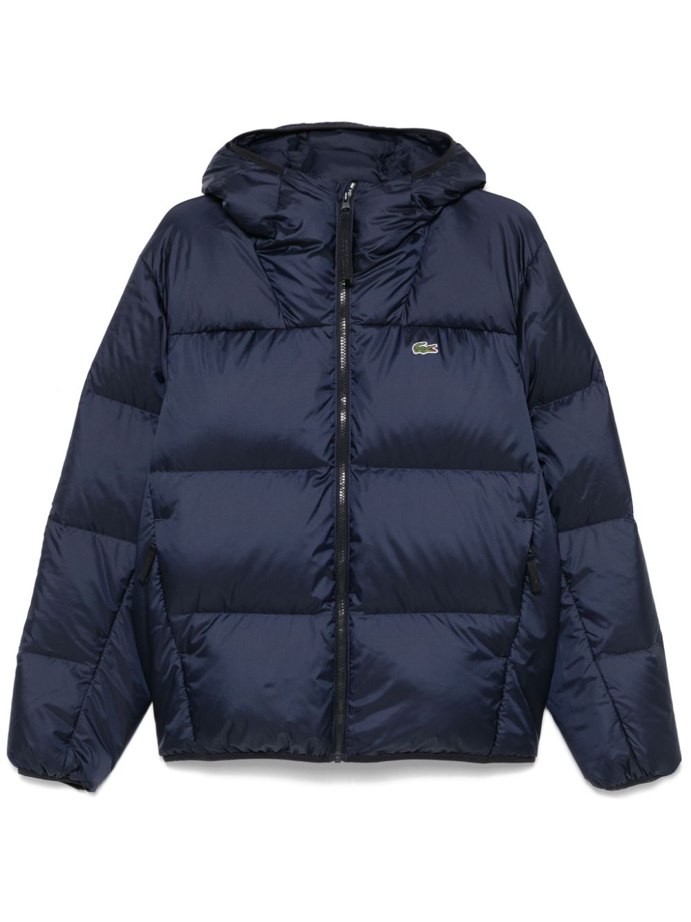 Maison-Kitsune Down Jackets Men Lacoste Hooded Padded Jacket Blue