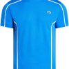 Lacoste Ultra Dry logo-appliqué T-shirt Blue Maison-Kitsune Men T-Shirts