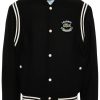 Lacoste Varsity Jacket Black Men Bomber Jackets Maison-Kitsune