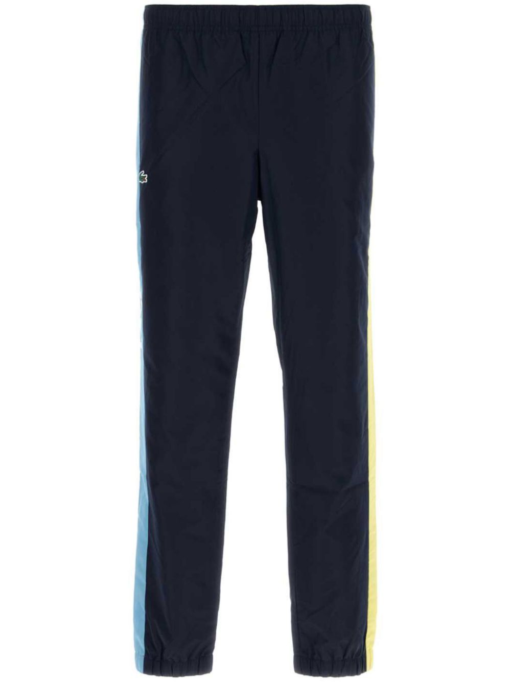 Maison-Kitsune Sweatpants Men Lacoste side-stripe Track Pants Blue