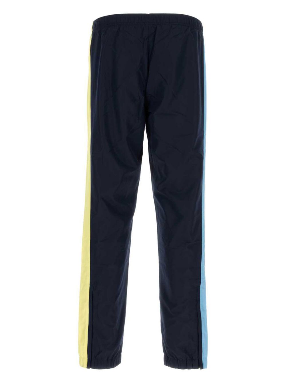 Maison-Kitsune Sweatpants Men Lacoste side-stripe Track Pants Blue