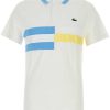 Lacoste Striped Piqué Polo Shirt White Men Polo Shirts Maison-Kitsune