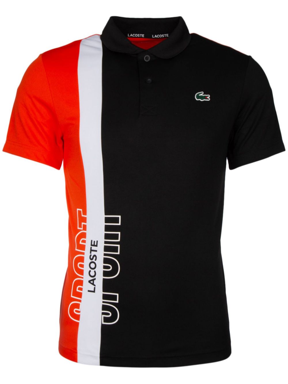 Lacoste Appliqué Polo Shirt Black Maison-Kitsune Men Polo Shirts