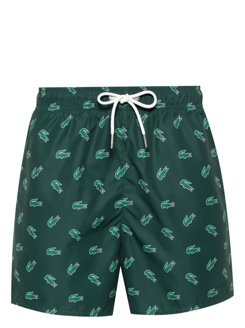 Lacoste Crocodile-print Drawstring Swim Shorts Green Men Swim & Board Shorts Maison-Kitsune