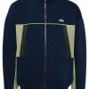 Maison-Kitsune Lacoste logo-patch Piqué Jacket Blue Men Sport Jackets & Windbreakers