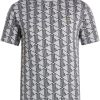 Lacoste monogram-pattern T-shirt Grey Maison-Kitsune Men T-Shirts