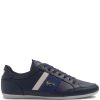 Lacoste Chaymon logo-plaque Leather Sneakers Blue Men Low-Tops Maison-Kitsune