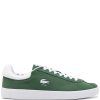 Maison-Kitsune Lacoste logo-debossed Suede Sneakers Green Men Low-Tops