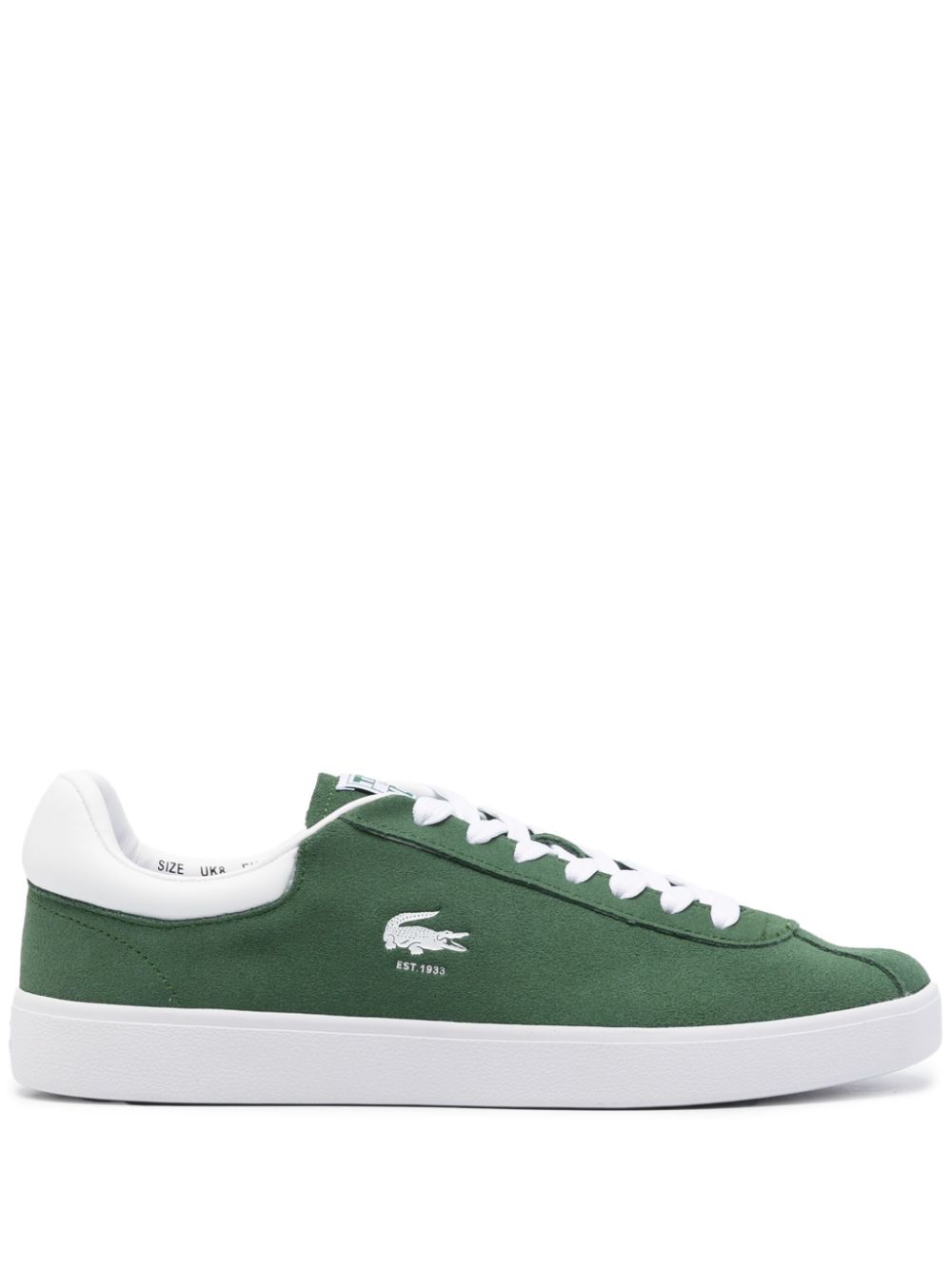 Maison-Kitsune Lacoste logo-debossed Suede Sneakers Green Men Low-Tops