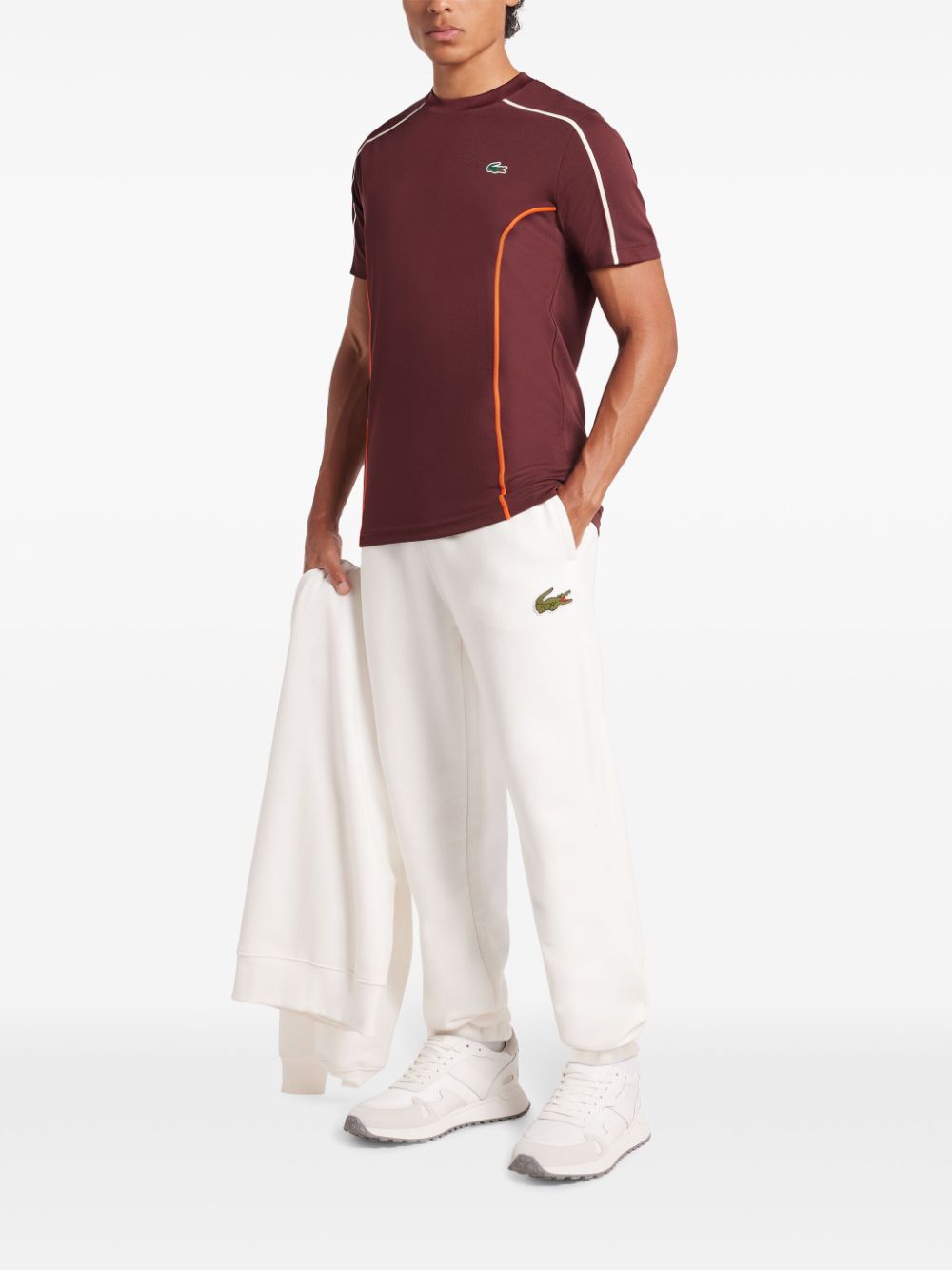 Men T-Shirts Maison-Kitsune Lacoste Tennis Piqué T-shirt Red