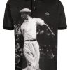 Lacoste René Lacoste-print Polo Shirt Black Men Polo Shirts Maison-Kitsune