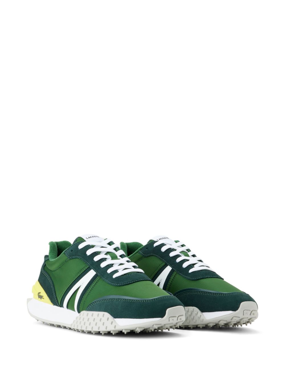 Maison-Kitsune Lacoste L-Spin Panelled Sneakers Green Men Low-Tops