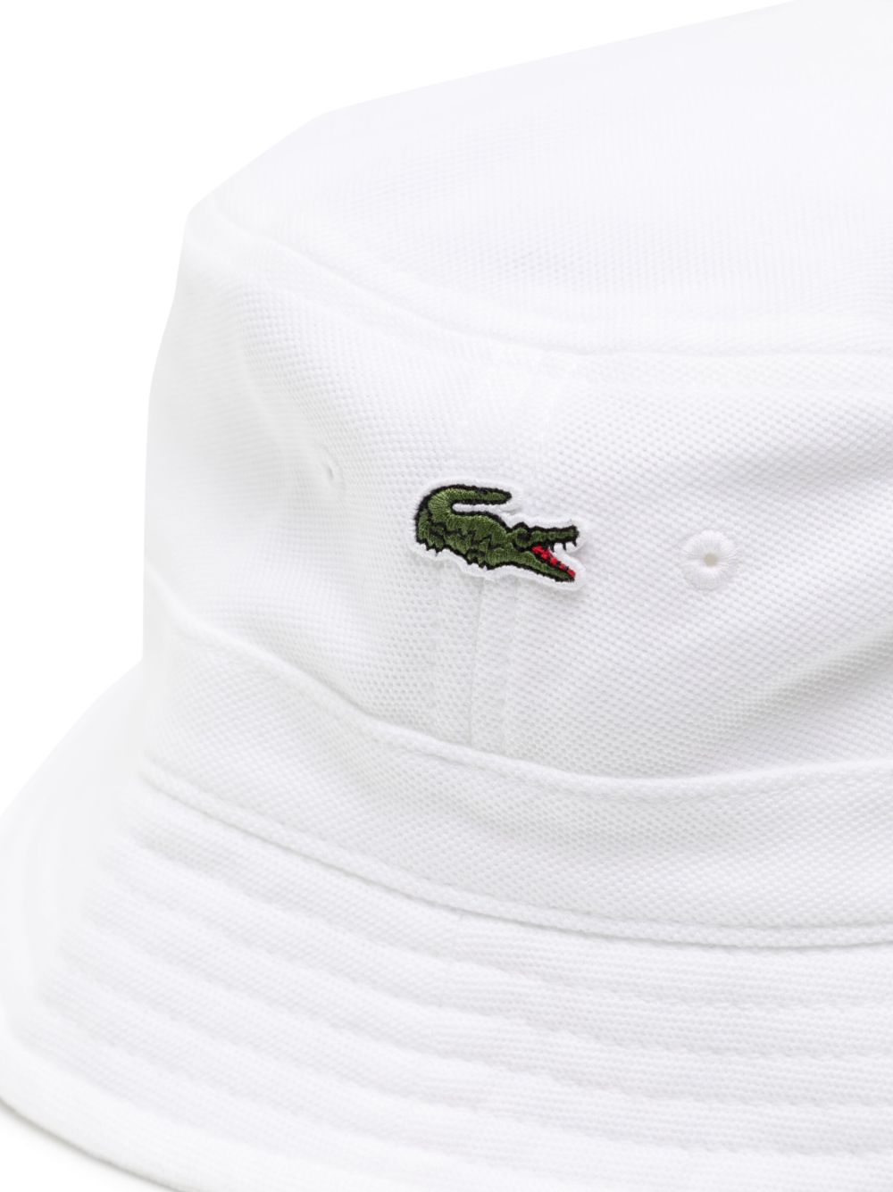 Maison-Kitsune Hats Men Lacoste logo-patch Bucket Hat White
