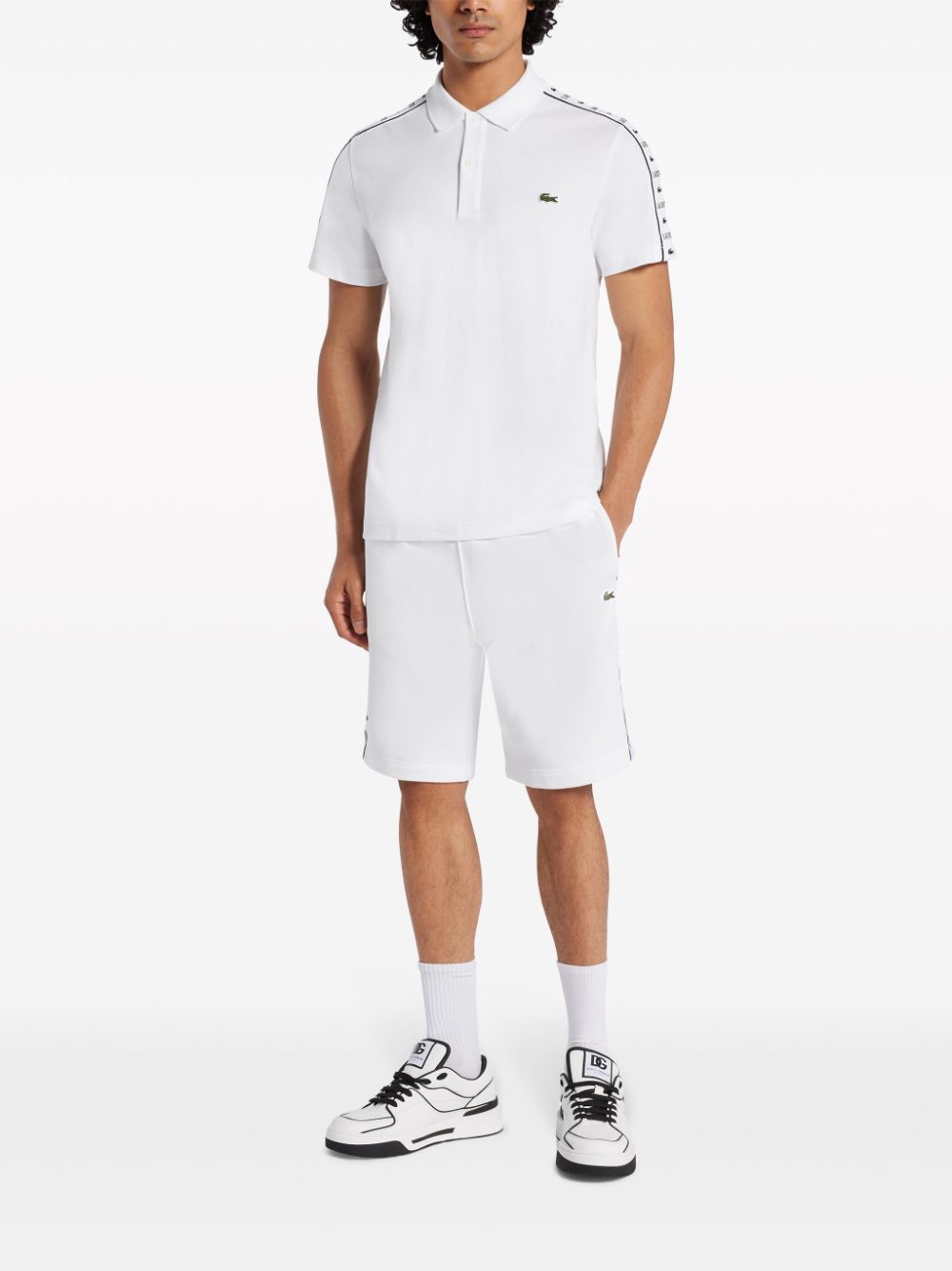 Lacoste logo-patch Polo Shirt White Maison-Kitsune Men Polo Shirts