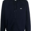 Lacoste logo-embroidered zip-up Hoodie Blue Maison-Kitsune Men Hoodies