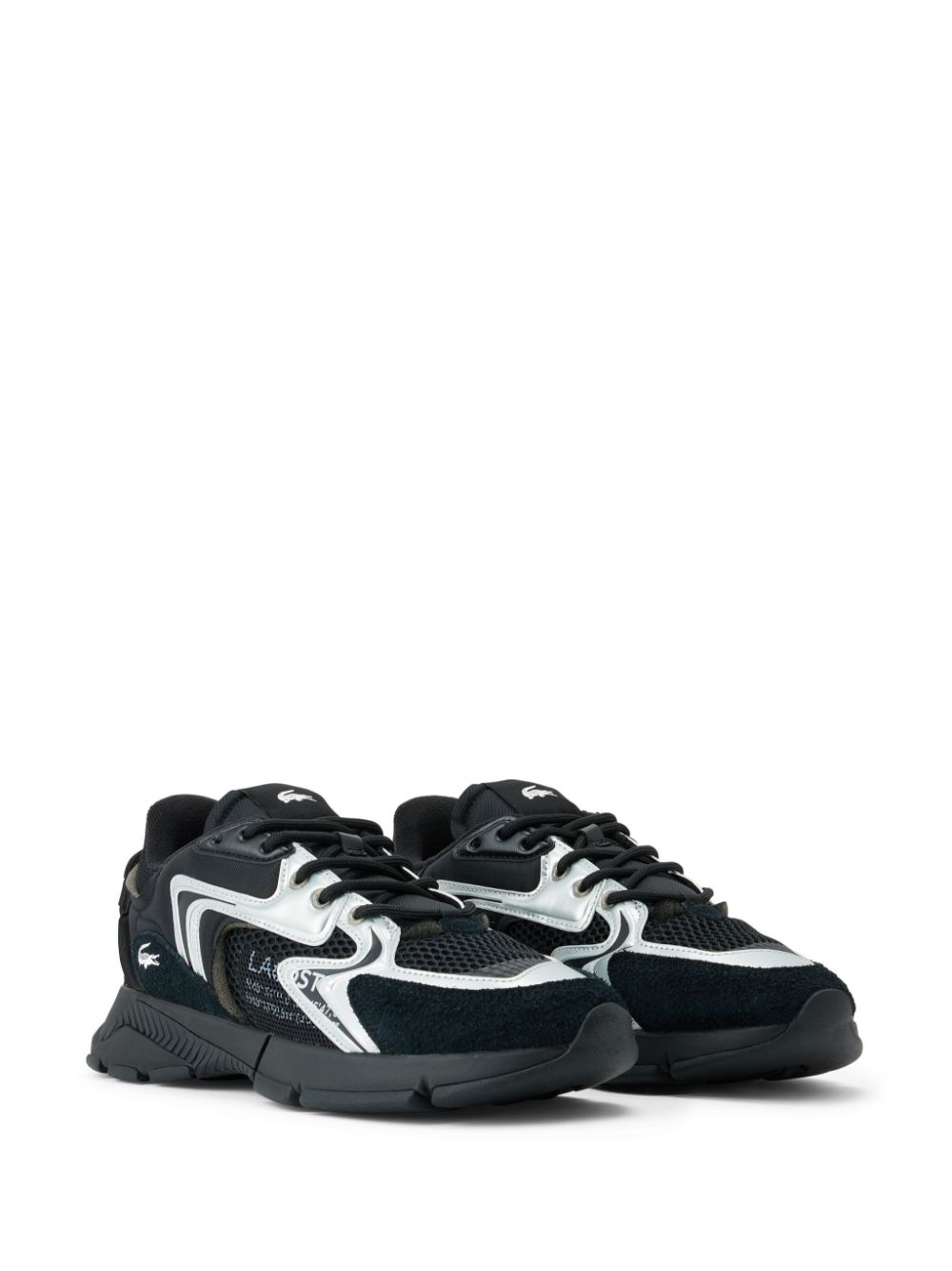 Maison-Kitsune Low-Tops Men Lacoste L003 Neo Panelled Sneakers Black