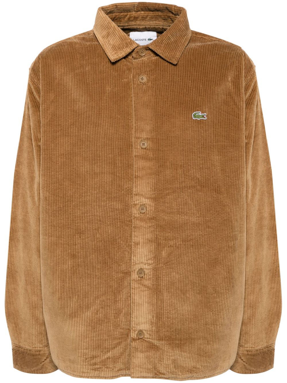 Lacoste Oversized Corduroy Overshirt Brown Men Shirt Jackets Maison-Kitsune