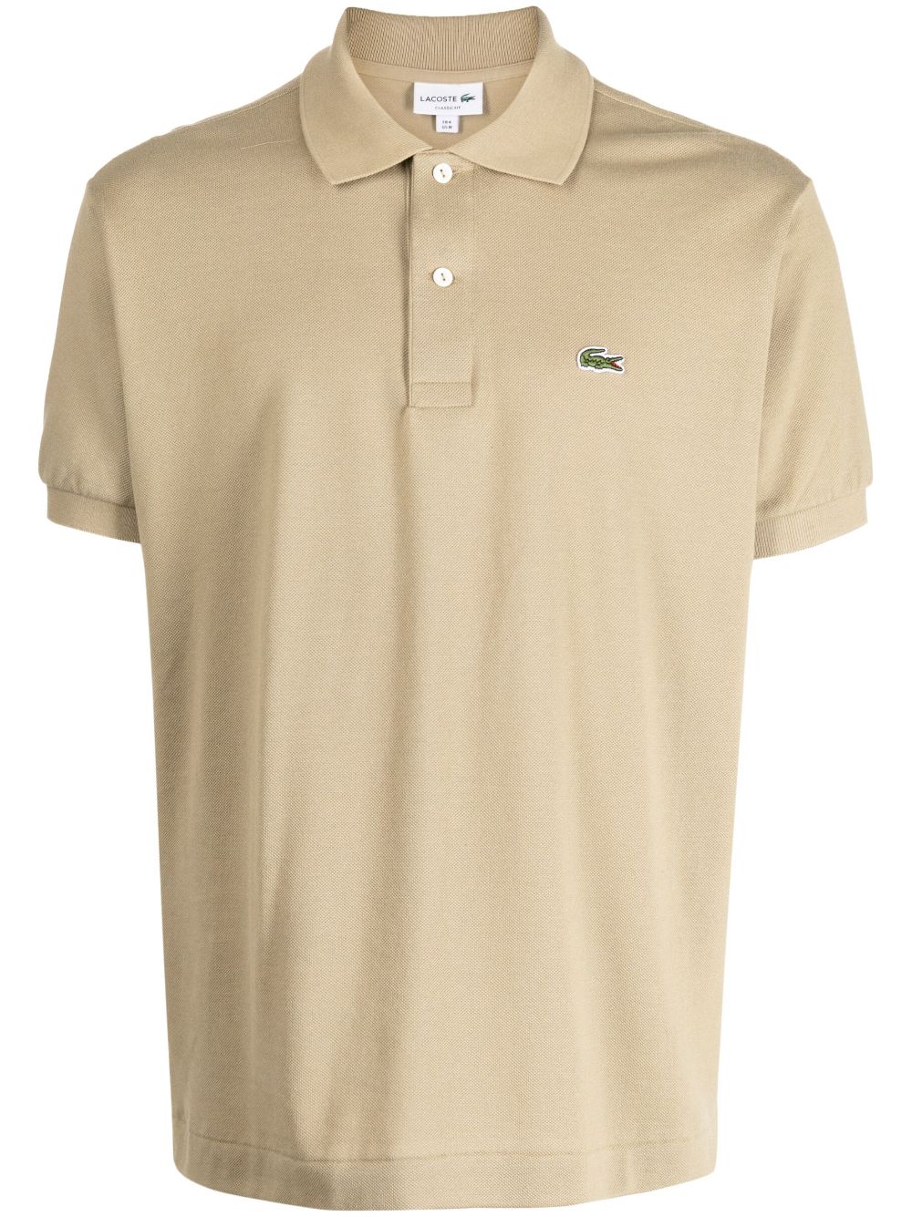 Men Polo Shirts Maison-Kitsune Lacoste embroidered-logo short-sleeve Polo Shirt Brown