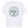 Men T-Shirts Maison-Kitsune Lacoste logo-print T-shirt White