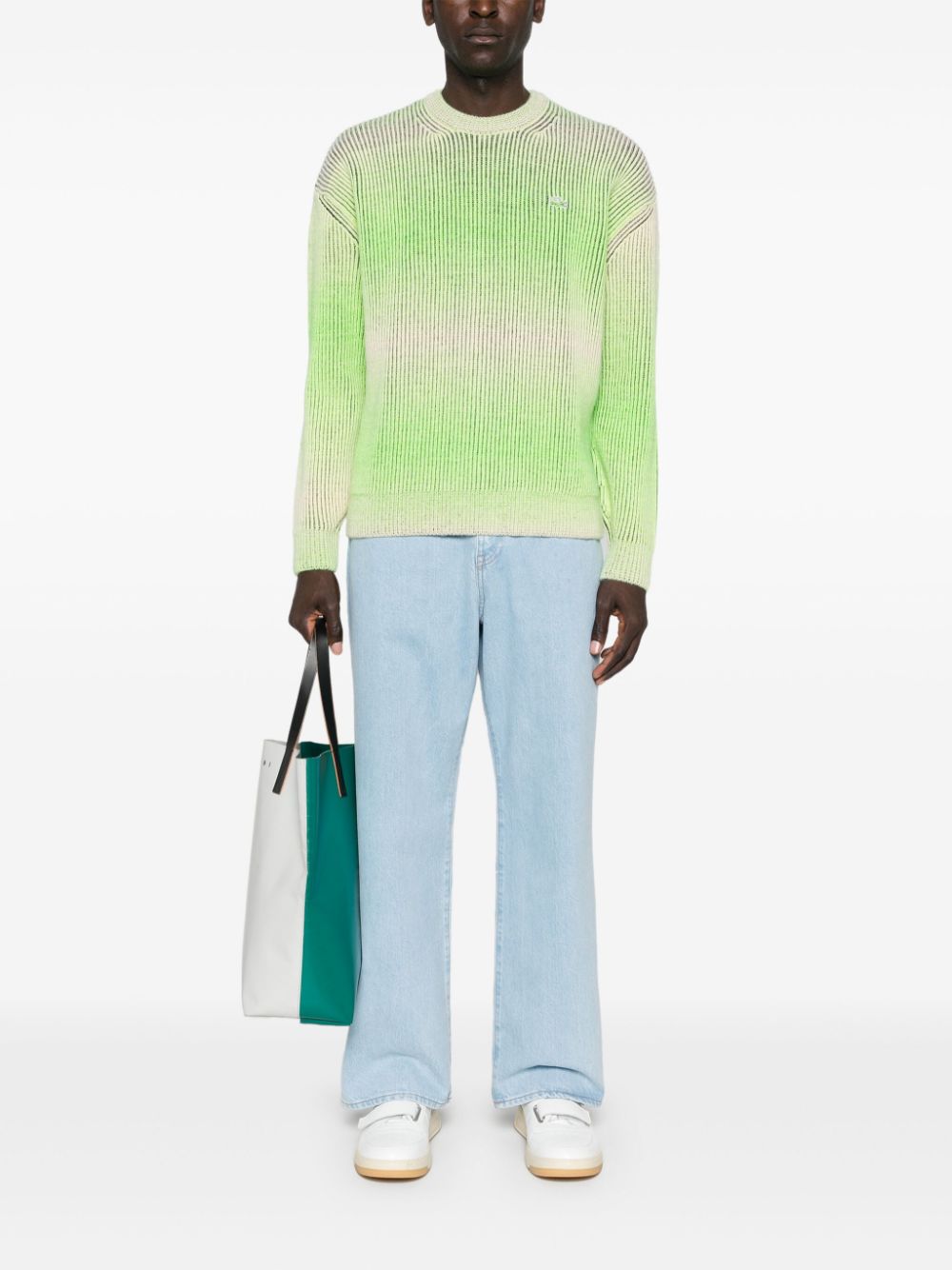 Maison-Kitsune Lacoste mid-rise straight-leg Jeans Blue Men Regular & Straight-Leg Jeans