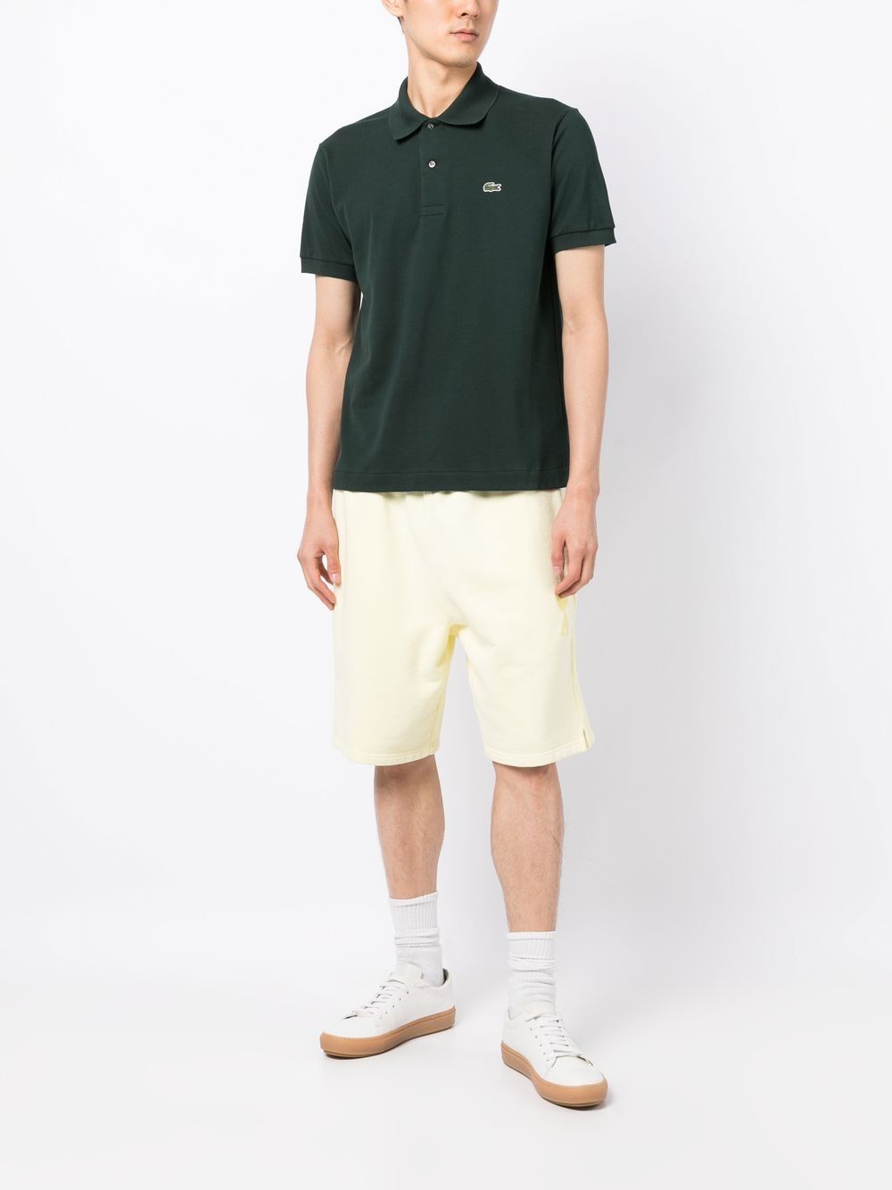 Lacoste Chest logo-patch Polo Shirt Green Maison-Kitsune Men Polo Shirts