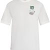 Lacoste patent-print Cotton T-shirt White Maison-Kitsune Men T-Shirts