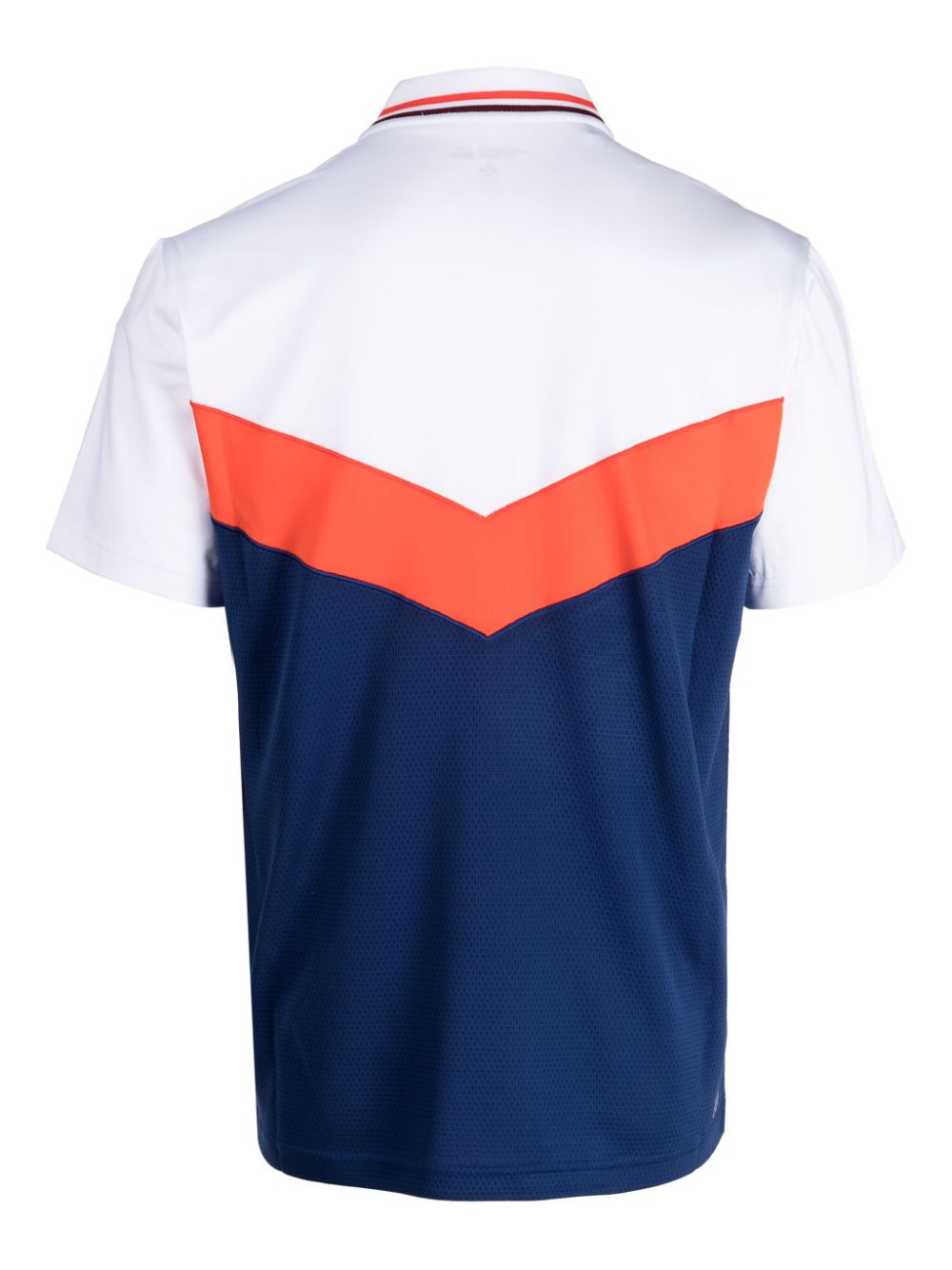Maison-Kitsune Lacoste logo-patch Panelled Polo Shirt White Men Polo Shirts