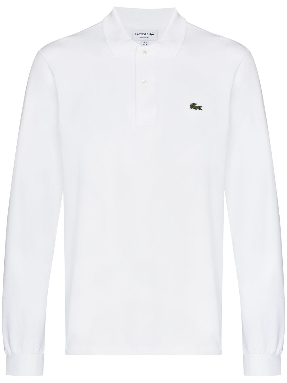 Maison-Kitsune Lacoste logo-patch long-sleeve Polo Shirt White Men Polo Shirts