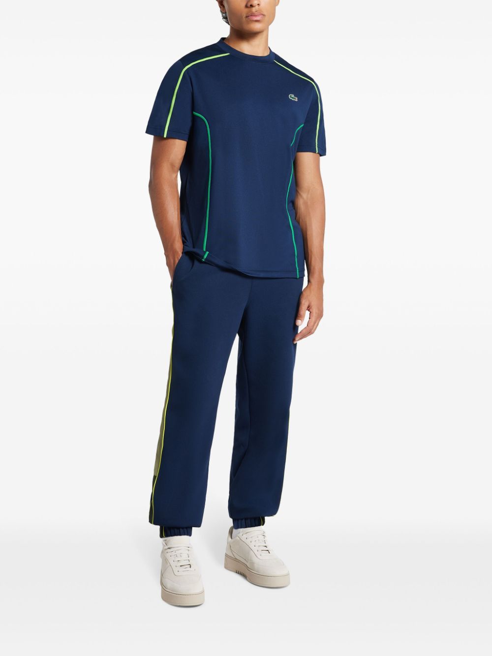 Men T-Shirts Maison-Kitsune Lacoste Tennis Piqué T-shirt Blue