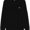 Maison-Kitsune Lacoste crocodile-patch Sweater Black Men Knitted Sweaters