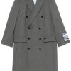 Maison-Kitsune Lacoste double-breasted Coat Grey Men Double Breasted Coats