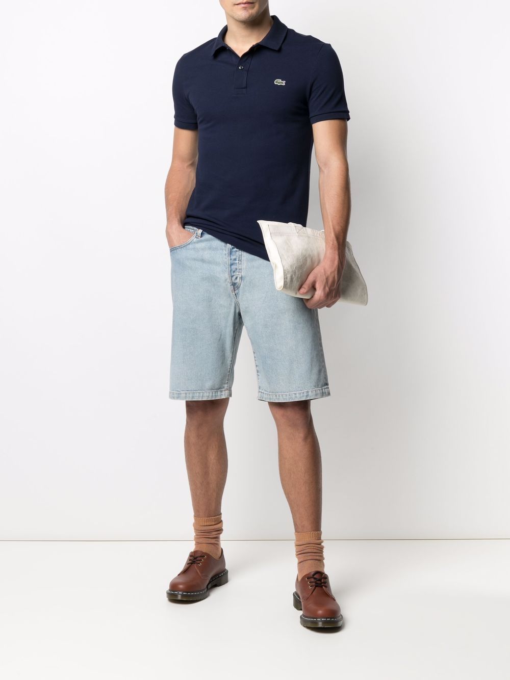 Lacoste logo-embroidered Polo Shirt Blue Men Polo Shirts Maison-Kitsune