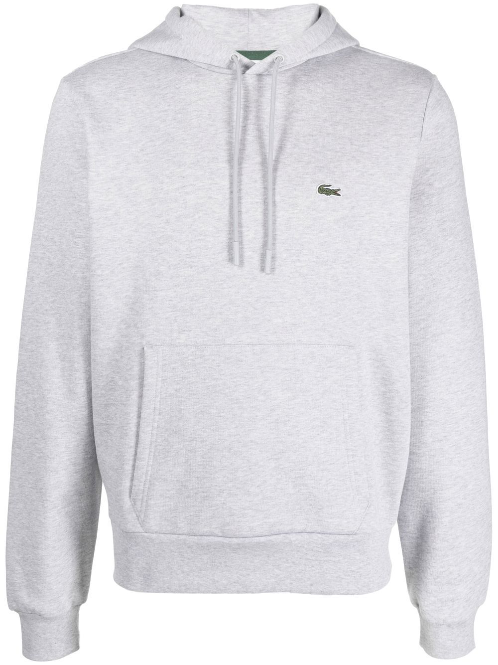 Lacoste logo-patch Fleece Hoodie Grey Maison-Kitsune Men Hoodies