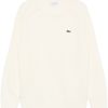 Lacoste embroidered-logo Sweater White Maison-Kitsune Men Knitted Sweaters