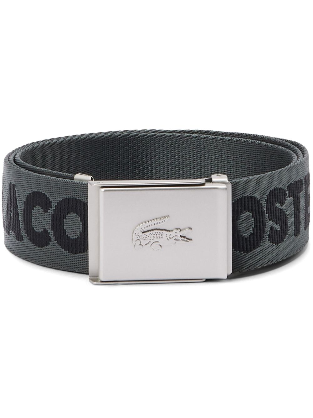 Maison-Kitsune Lacoste logo-jacquard Belt Grey Men Belts