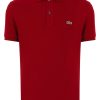 Lacoste Logo Patch Polo Shirt Red Men Polo Shirts Maison-Kitsune