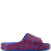 Maison-Kitsune Lacoste geometric-print open-toe Slides Blue Men Flip Flops & Slides