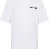 Maison-Kitsune T-Shirts Men Lacoste graphic-print Cotton T-shirt White